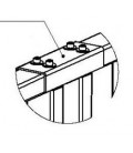 PERCo-RF01 0-05 Накладка верхняя для стыковки секций ограждений